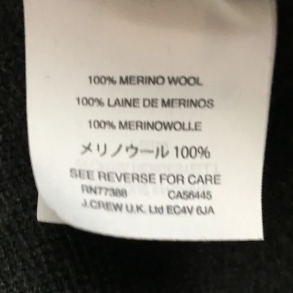 J.CREW Open-Front Merino Wool Blazer Sweater Jacket In Charcoal Size L - Picture 11 of 12